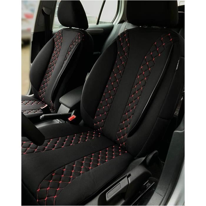Housses De Siège Sur Mesure Pour Citroën Berlingo Furgon (2019+) - 3 Places, Tissu Rembourré Noir