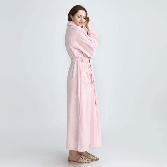 Peignoir Femme Velours Robe De Chambre Polaire Femme Chaud Long Flanelle Peignoir De Bain Eponge Peignoir Ultra Doux Bathrobe N 186 Cdiscount Maison