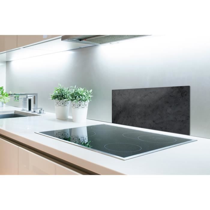 Fond de Hotte - MuchoWow - Aluminium - 70x30 cm - Gris - Ciment Béton ...