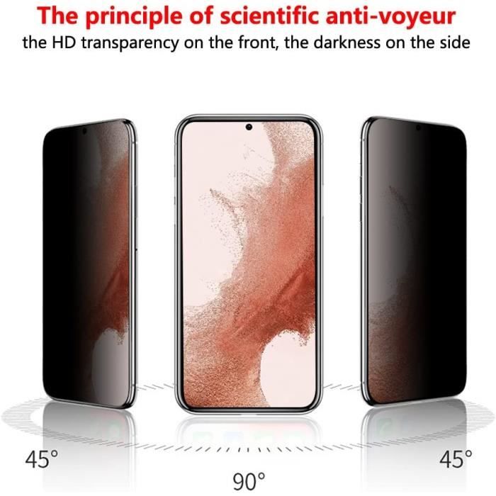 Protection écran Verre Trempé Noir Pour Samsung Galaxy S23 - Couverture Complète - Neuf