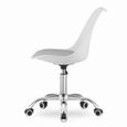 Chaise pivotante ALBA - blanc et gris-2