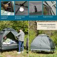 Lit de camp avec tente 2 pers.- Skandika Haug - Tente-lit de Camping, Matelas Gonflable, étanche, lit d'extérieur, Max 160 kg-2