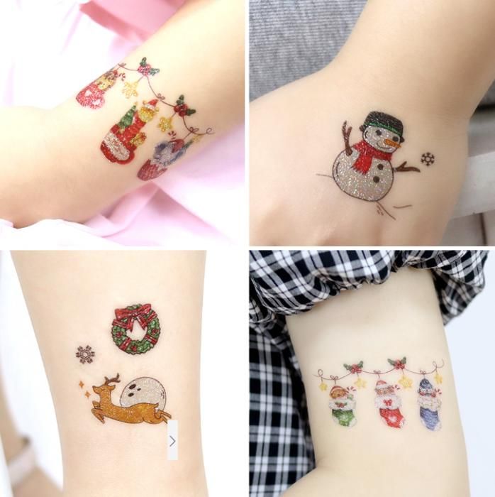 Leesgel Calendrier De L'avent à Remplir, 24 Feuilles Lumineux Tatouage Emphemere Tatouage Enfant Pour Decoration Noel, Petit Cadeau Noel Anniversaire Jouet Enfant Pinata