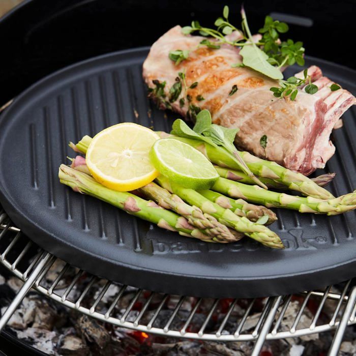 Plaque De Cuisson Plancha Universelle Barbecook Fonte Émaillée 43x35 Cm – Face Lisse & Nervurée Pour BBQ Gaz