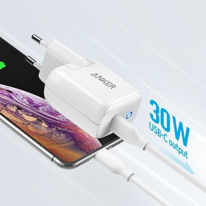 ANKER A2615 - PowerPort III mini Chargeur USB C - Power IQ 3.0