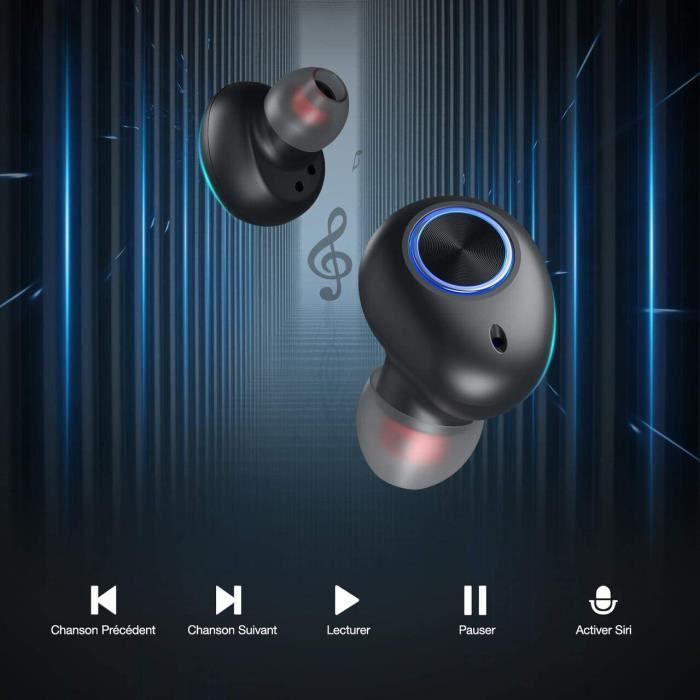 POWERADD Ecouteurs Bluetooth TWS 5.0 Earbuds Wireless Ecouteur sans Fil IPX7 Reduction du Bruit 100H avec Etui de Chargement pour Achat Vente oreillette bluetooth POWERADD Ecouteurs Bluetoot Cdiscount