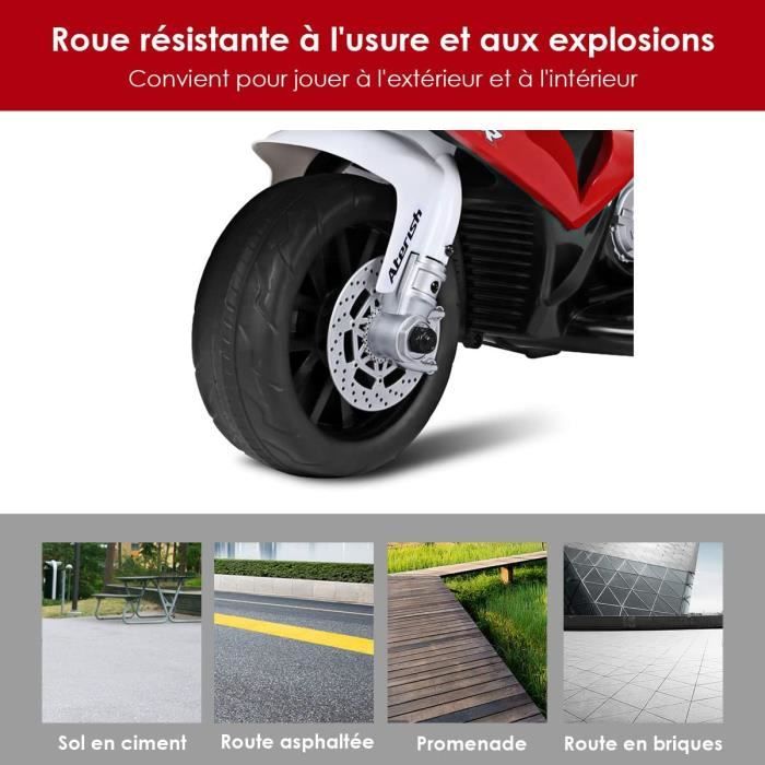 GOPLUS Moto Electrique Enfants BMW,6V Moto Police Enfants 3 Ans avec 3 Roues ,Effets Musicaux et Lumineux,Véhicule, Jouet Cadeau pour Garçons et Filles 1 ,5 -3 Ans(Rouge