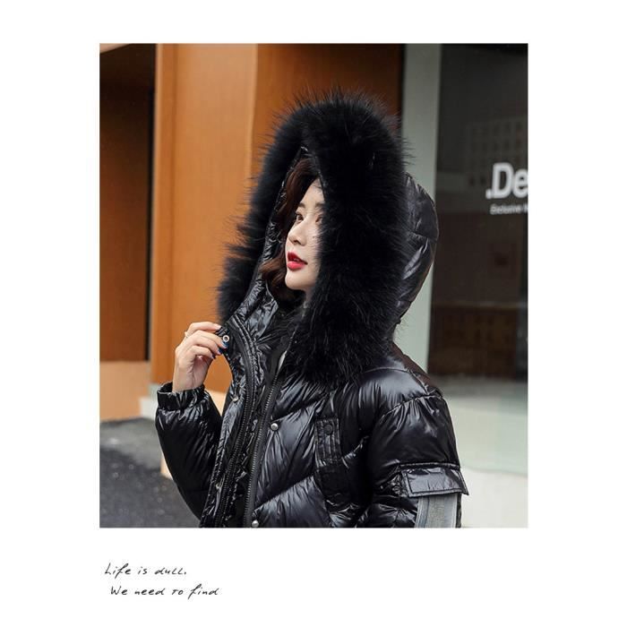 Manteau noir brillant 2025