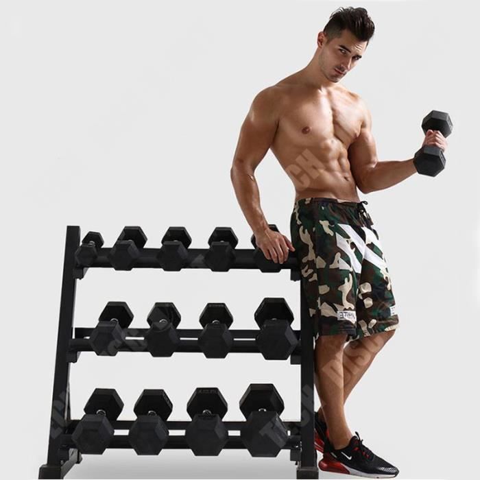 Body Revolution Support Haltères 6 Tiers – Rangement Robuste Pour Haltères Hexagonaux Jusqu'à 20 Kg, Capacité 400 Kg