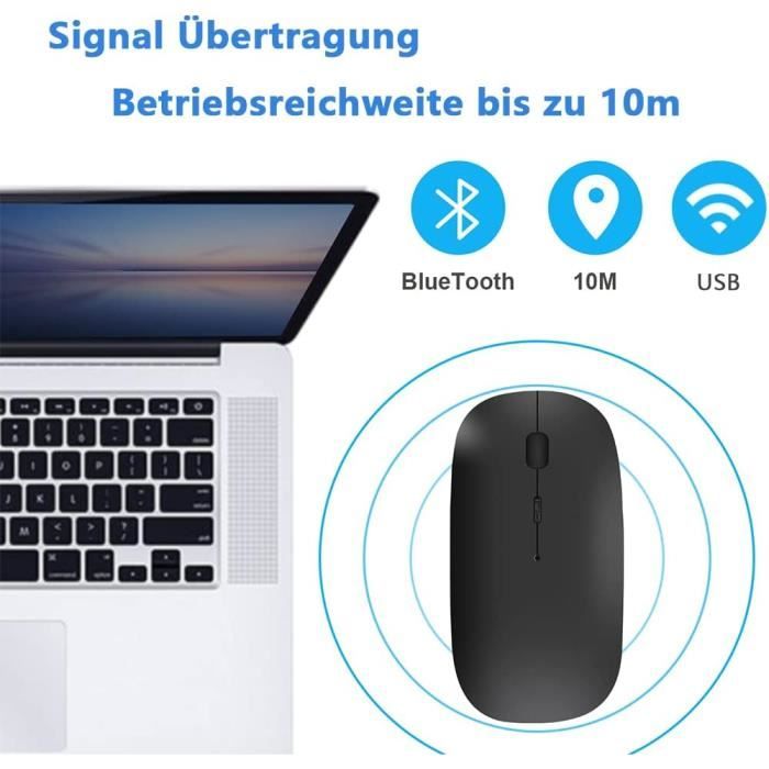 Souris Sans Fil Bluetooth (Usb 2.4Ghz + Bluetooth 5.2 + Adaptateur Usb-C) Souris  Sans Fil Rechargeable Pour Macbook Pro-Air-M[H349] - Cdiscount Informatique
