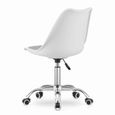 Chaise pivotante ALBA - blanc et gris-3
