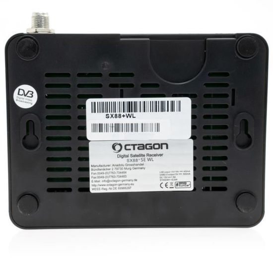 SAT DECODER TV SAT HD MULTISTREAM CON LISTA CANALI TV SAT OCTAGON SX-8 