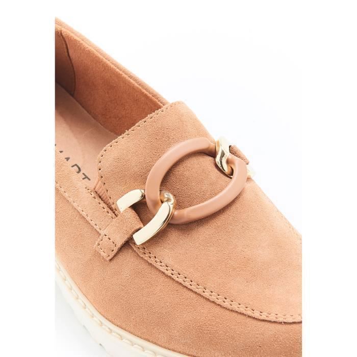Damart Mocassins Avec Chaînette Argentée Femme - Blanc Cassé, Taille 41, Confort Et Élégance