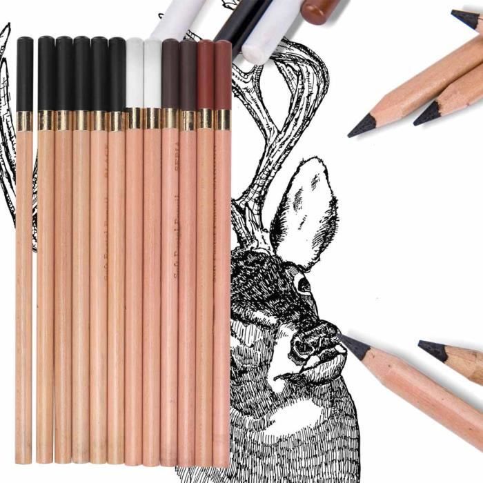 Kit de dessin professionnel croquis dessin crayons materiel dessin art  peinture esquisse Étui à crayons 48pcs Set - Cdiscount Beaux-Arts et  Loisirs créatifs
