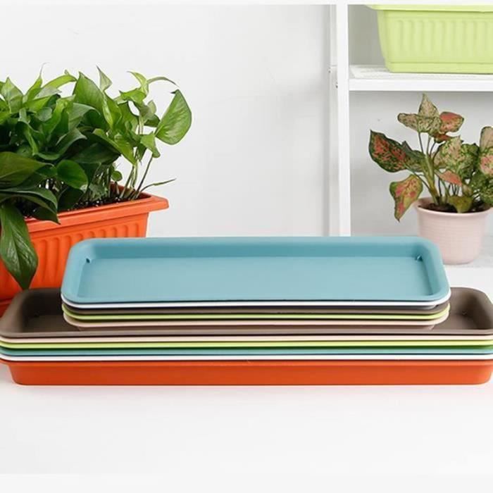 Lot De 12 Soucoupes Carrées Pour Plantes - 18x18cm, Pour Pots Intérieur Et Extérieur, Protection Sol Et Meubles - 2