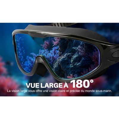 Acheter Lunettes de natation pour adultes, avec bouchon d'oreille, pour hommes et femmes, étanches, sans fuite, Anti-buée, verres transparents, équipement de plongée sous-marine et en apnée