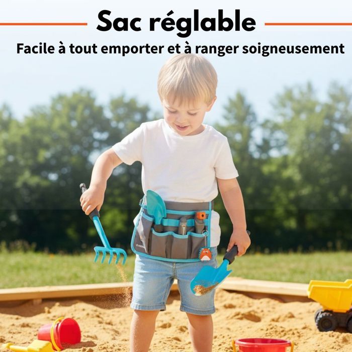 Kit outils de jardinage Enfant pas cher Brouette Pelle Rateau