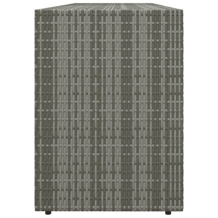 Armoire Rangement Extérieur Résine Tressée Armoire Rangement Jardin VidaXL - Résine Tressée Gris 59x40x180 Cm - 4 Compartiments Armoire Terrasse Exterieur