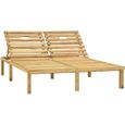 4004Luxe® Chaise longue de jardin Transat Bains de soleil | Fauteuil Relax Fauteuil de jardin double Bois de pin imprégné de vert-0