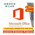 Microsoft Office 2019 Professionnel Plus 32/64 bit Clé d'activation Originale - 3 PC Email - Rapide-0