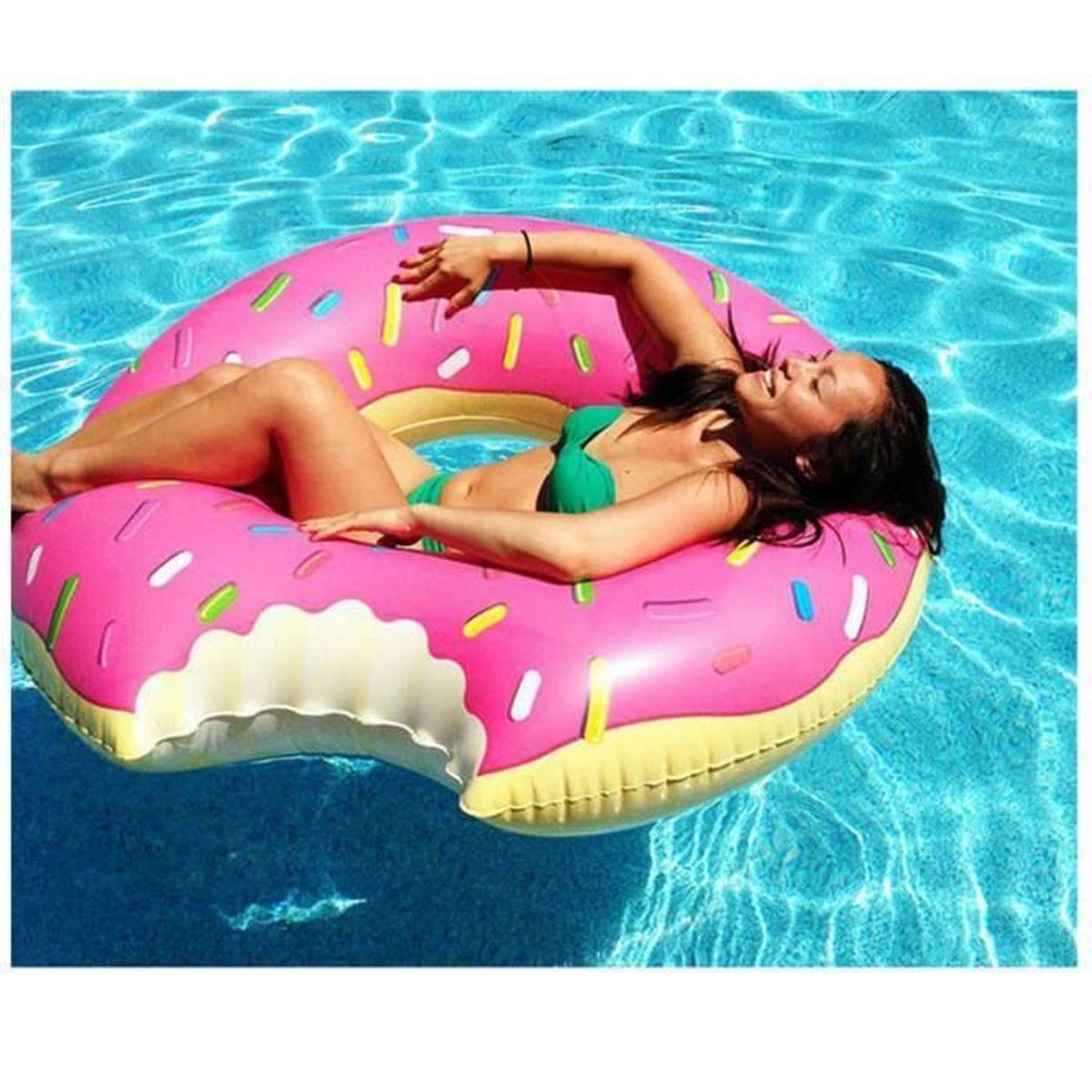 Greedland La Bouee Geante Donut Piscine Matelas Gonflable Achat Vente Bouee Brassard Cdiscount
