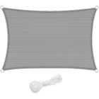 Voile d'ombrage - JINZDASU - 3 x 4 m - Gris - Imperméable et résistant aux UV