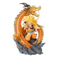 FIGURINE MINIATURE - PERSONNAGE MINIATURE Dragon Ball Goku en Super Saiyan 3 - Hauteur 13.5 cm - Version Chibi