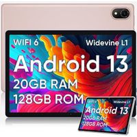 Tablette 10 pouce DOOGEE U10Pro tablette tactile WiFi6 20Go RAM + 128Go ROM Batterie 5060mAh charger 10W L1 Quad Core Android - Rose