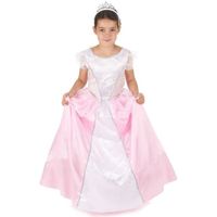 Déguisement princesse fille rose et blanc - Polyester - Enfant - Robe longue et serre-tête - A partir de 3 ans