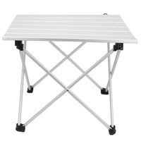Pwshymi Table d'extérieur Table de bureau pliable en alliage d'aluminium, pour Camping en plein air (petite) jardin table