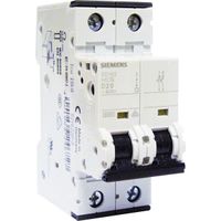 SIEMENS - Disjoncteur électrique bipolaire 20 A courbe D pour climatisation, pompe à chaleur et pompe de relevage