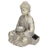 Yongme-LAM-Statue de bouddha zen Statue de jardin de bouddha zen à énergie solaire à la maison pour jardin