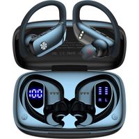 VEATOOL Écouteur Sportif Sans Fil Bluetooth 5.1 Étanche IPX5 Son Stéréo Autonomie 48h Micro Intégré Noir