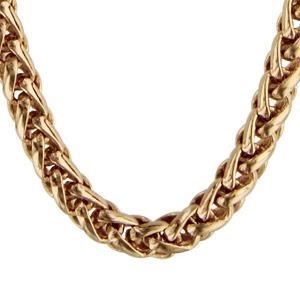 Collier Rigide Torque Maille Palmier 42 Cm Acier Inoxydable - Bijouxia