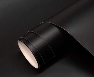 CUISINE COMPLÈTE Vinyle adhésif mat noir 60 x 300 cm pour meubles d