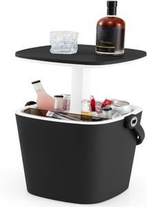 Glacière-table D'appoint Allibert Ice Cube - Gris - Idéale Pour Jardin, Terrasse, Balcon - 7