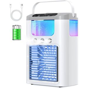 Climatiseur Mobile 4 en 1 avec Brumisation - Rafraîchisseur d'Air Silencieux - Électroménager