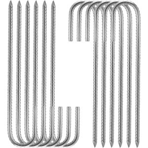 Lot de 100 piquets de Fixation en Acier galvanisé H10cm L4cm 25mm Tête Plate pour bâche Anti