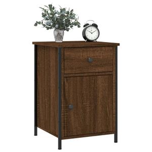 Tables De Chevet 2pcs Chêne Marron 32x42x80cm Bois D'ingénierie - Table De Chevet Industrielle Meuble De Chambre Table Dappoint Rangement Interieur Design Moderne 83601611