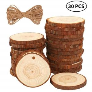 Diam/ètre : 10 cm Tr/ès lisses 3 mm Lot de 20 rondelles de bois pour pyrogravure et travaux manuels Qualit/é sup/érieure