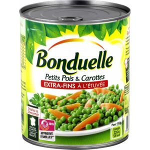LÉGUMES & MÉLANGES Petits pois et carottes 800 g Bonduelle