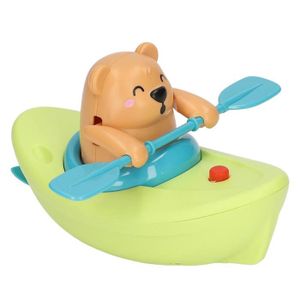 JOUET DE BAIN Jouet de bain bébé bateau ours mignon - DRFEIFY - commande manuelle - couleurs vives - plastique sûr