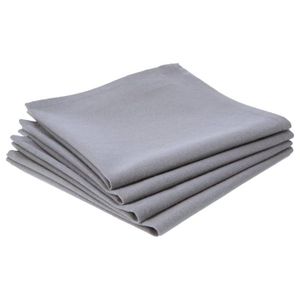 Lot de 4 serviettes de table r/éutilisables et durables Motif /à pois Noir sur gris clair 50,8 x 50,8 cm