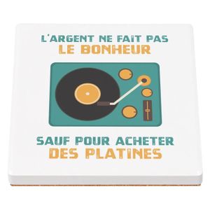 SOUS-VERRE - BOUTEILLE  Sous Verre Céramique (1 unité) Platines Vinyle DJ 