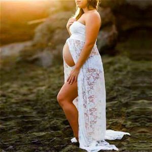 Walaka Robe Grossesse de Photographie Elégante Vetements Maternité Robe  Longue en Dentelle Epaule Dénudé Femme Enceinte Costume Habillée de  Shooting