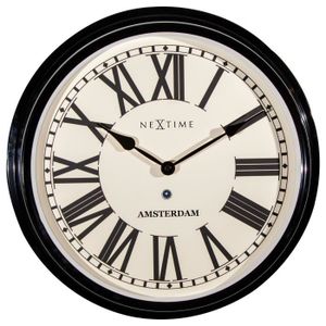 Bureau Chambre Bar Caf/é Jo332Bertram 50cm Horloge Murale en M/étal Style Pendule Murale Silencieuse Murale D/écoration pour Salon Blanc