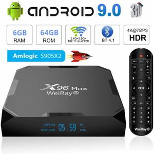 BOX MULTIMEDIA WEIRAY® Smart Tv Box X96 MAX 6Go+64Go Amlogic S905