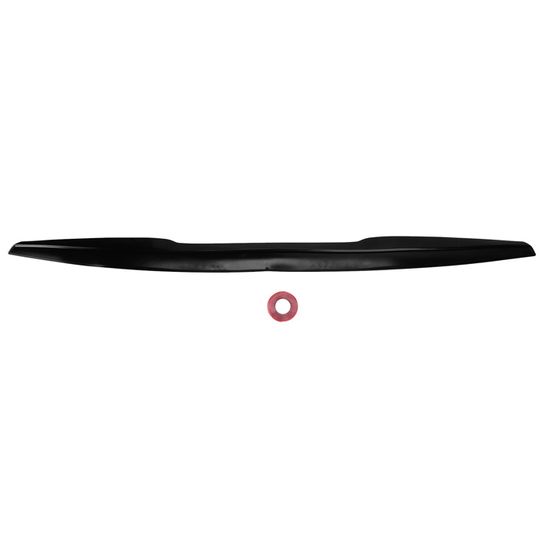 Becquet De Coffre Arrière Universel En Caoutchouc Noir Brillant - 120x4 Cm, Adhésif Inclus, Aérodynamique