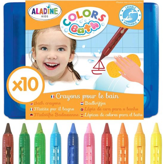 ALADINE 8 Crayons de Couleur Jumbo pour Bébé - Beaux-Arts et Loisirs créatifs