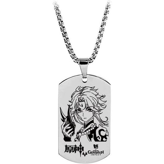 Collier Genshin Impact - Chaîne Alliage 27 Cm - Bijou Cosplay, Cadeau Pour Fans D'anime - Fille Personnage - 11